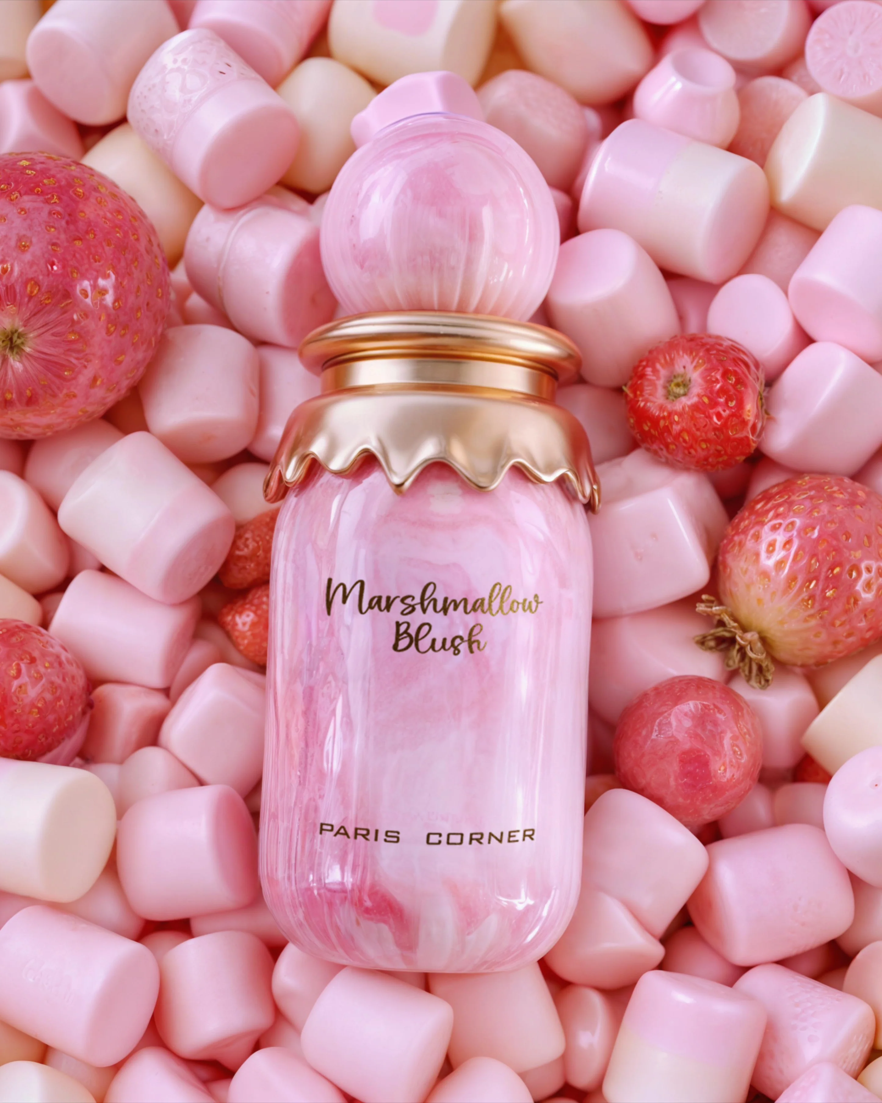Paris Corner Marshmallow Blush mezi jahodami a marshmallow
